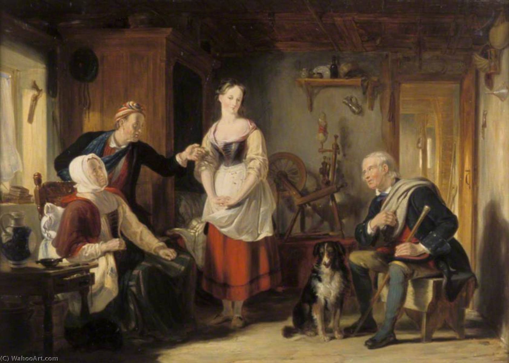 WikiOO.org - Encyclopedia of Fine Arts - Lukisan, Artwork William Allan - The Ballad of Old Robin Gray