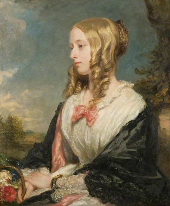 Wikioo.org - The Encyclopedia of Fine Arts - Painting, Artwork by Margaret Sarah Carpenter - Mrs Charles Sabine Thellusson, née Georgiana Theobald (1828–1883)