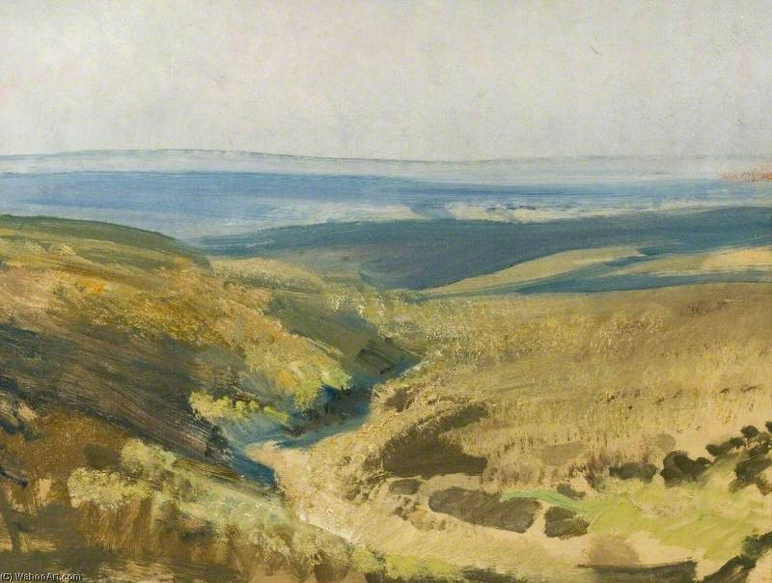 Wikioo.org - The Encyclopedia of Fine Arts - Painting, Artwork by Alfred James Munnings - Exmoor Landscape