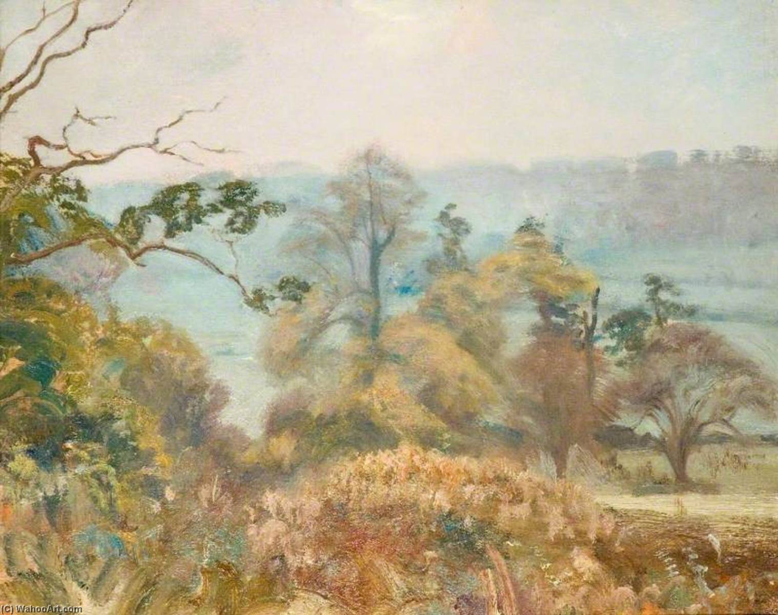 Wikioo.org - The Encyclopedia of Fine Arts - Painting, Artwork by Alfred James Munnings - Autumn, near Stoke by Nayland