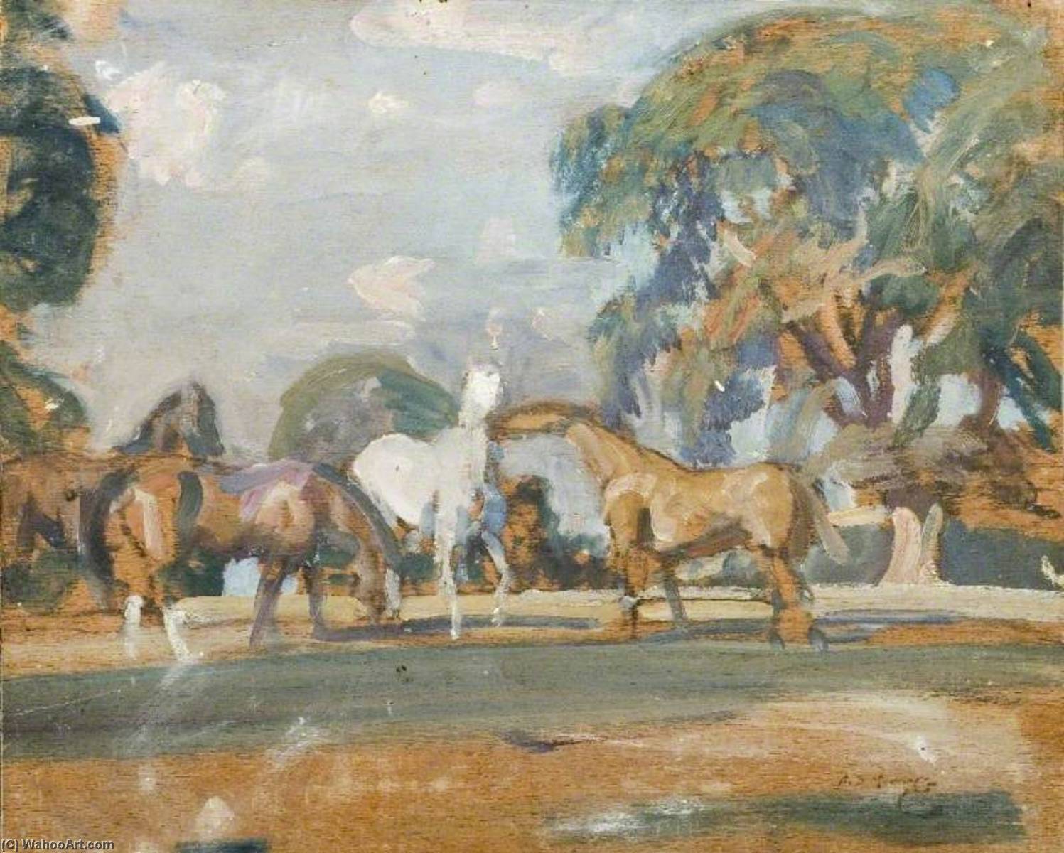 Wikioo.org - The Encyclopedia of Fine Arts - Painting, Artwork by Alfred James Munnings - Study of 'Rose', 'Wild Bird', 'Peggy' and 'Stockings'