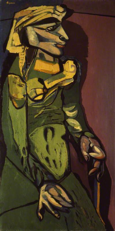Wikioo.org - The Encyclopedia of Fine Arts - Painting, Artwork by Robert Colquhoun - Woman in Green
