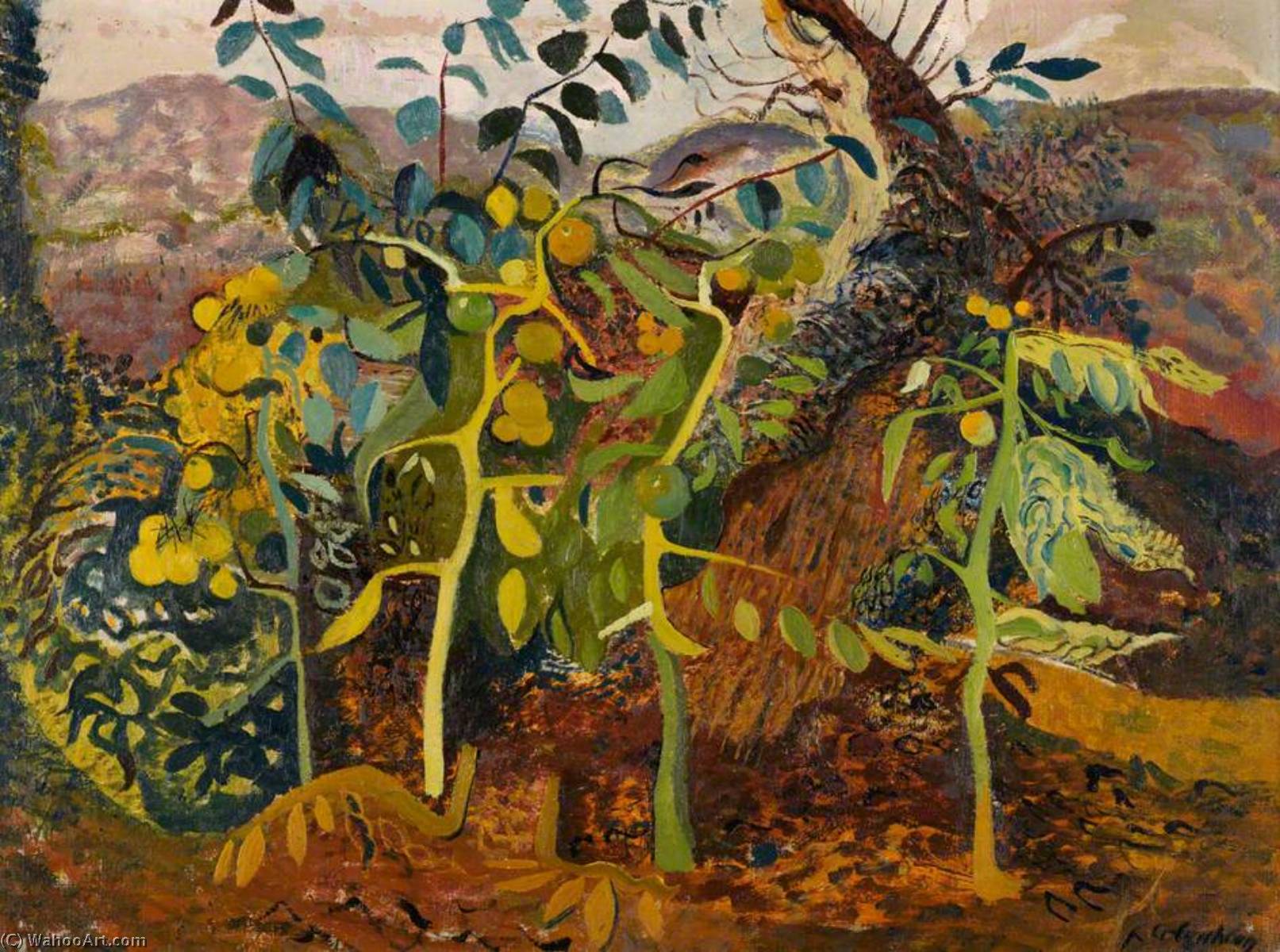 Wikioo.org - The Encyclopedia of Fine Arts - Painting, Artwork by Robert Colquhoun - Tomato Plants