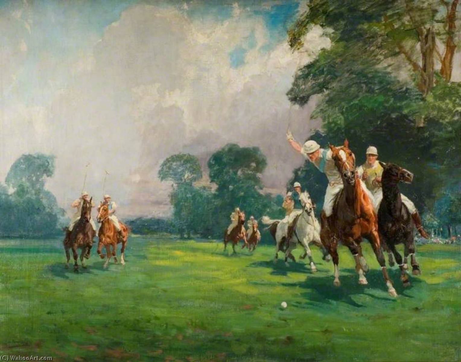 WikiOO.org - אנציקלופדיה לאמנויות יפות - ציור, יצירות אמנות Lucy Elizabeth Kemp Welch - Polo, the Great Game