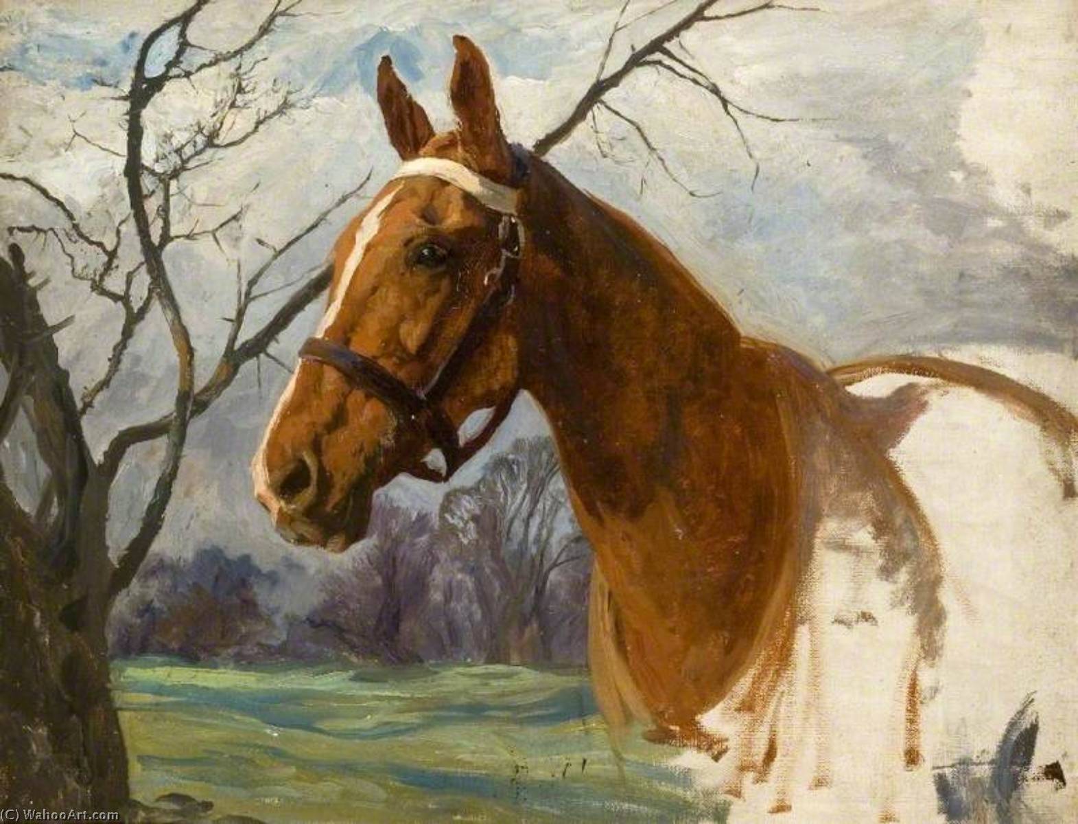 Wikioo.org - The Encyclopedia of Fine Arts - Painting, Artwork by Lucy Elizabeth Kemp Welch - Chestnut Horse
