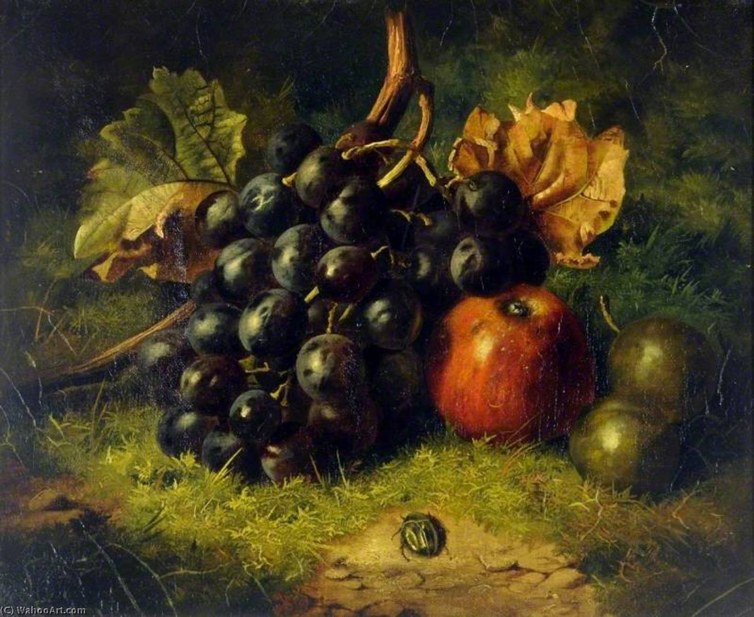 Wikioo.org - The Encyclopedia of Fine Arts - Painting, Artwork by George Lance - Fruit Piece