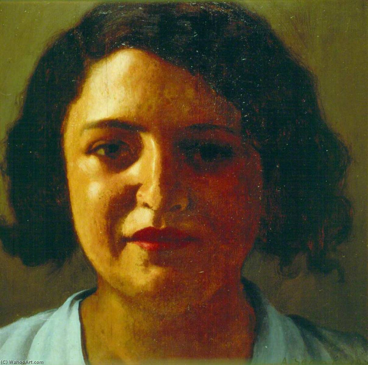 Wikioo.org - The Encyclopedia of Fine Arts - Painting, Artwork by Arthur Segal - Portrait of a Woman