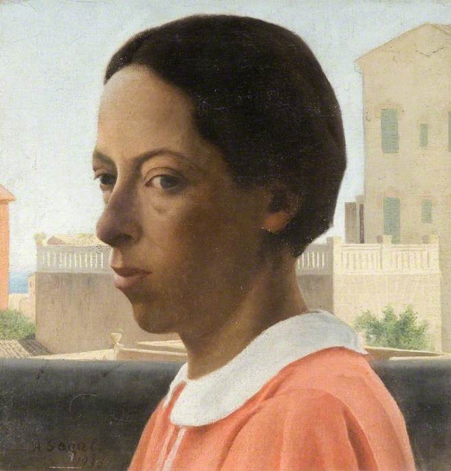 WikiOO.org - Encyclopedia of Fine Arts - Maľba, Artwork Arthur Segal - Portrait on a Veranda, Spain