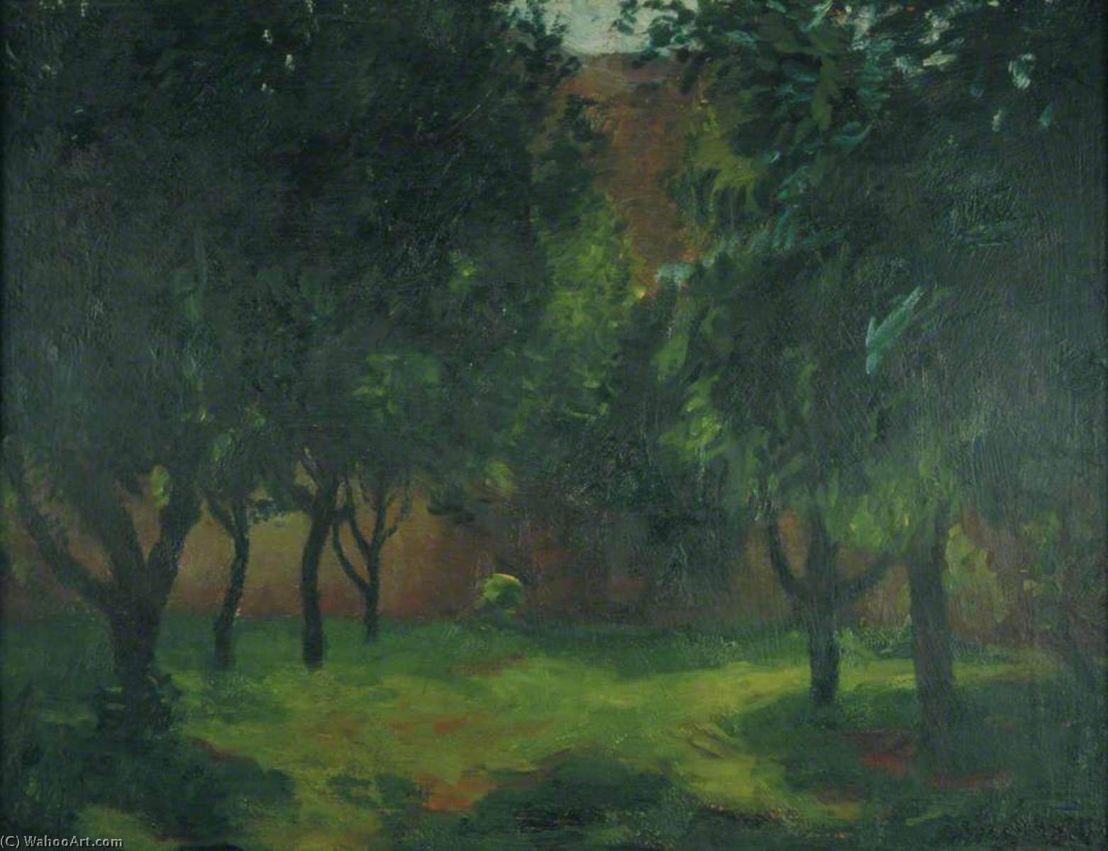 Wikioo.org - Die Enzyklopädie bildender Kunst - Malerei, Kunstwerk von Arthur Segal - grüne bäume und  haus
