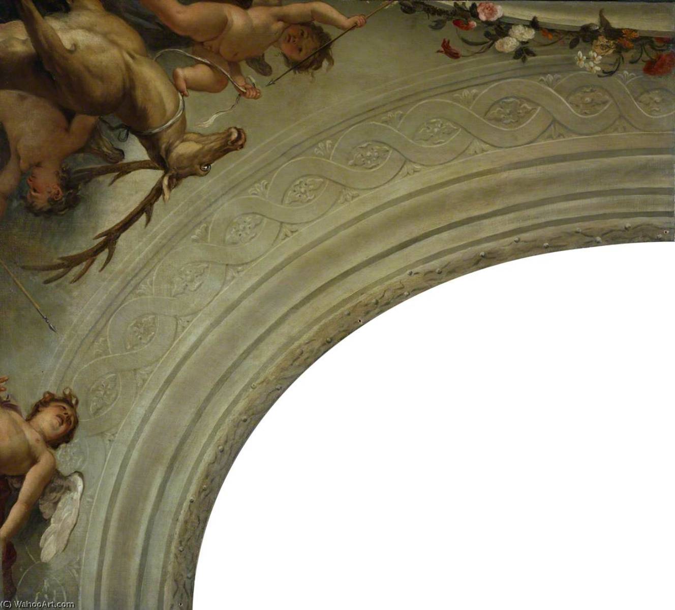 Wikioo.org – La Enciclopedia de las Bellas Artes - Pintura, Obras de arte de Sebastiano Ricci - Cupido ante  júpiter  Ciervo  departamento