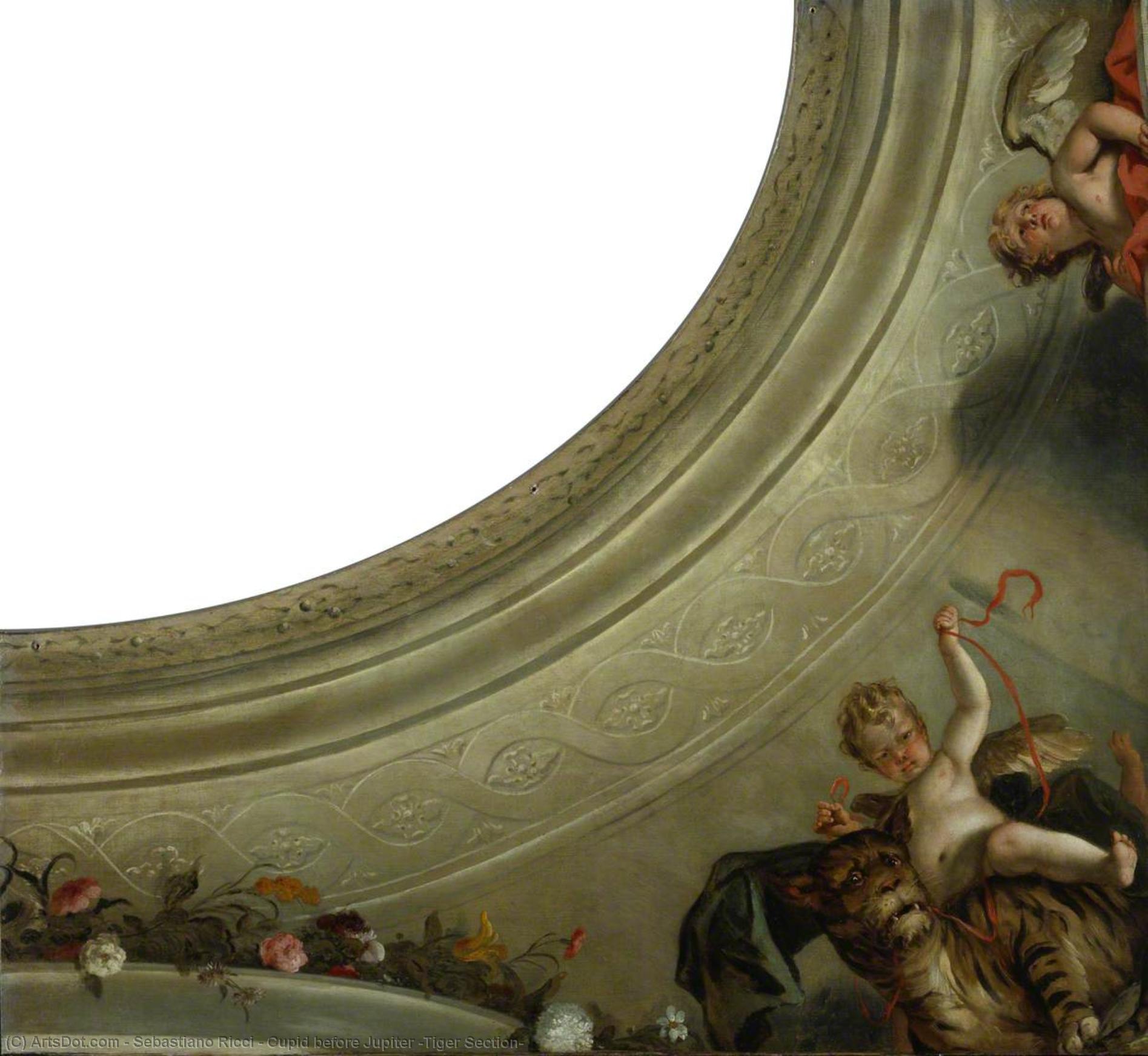 WikiOO.org - אנציקלופדיה לאמנויות יפות - ציור, יצירות אמנות Sebastiano Ricci - Cupid before Jupiter (Tiger Section)