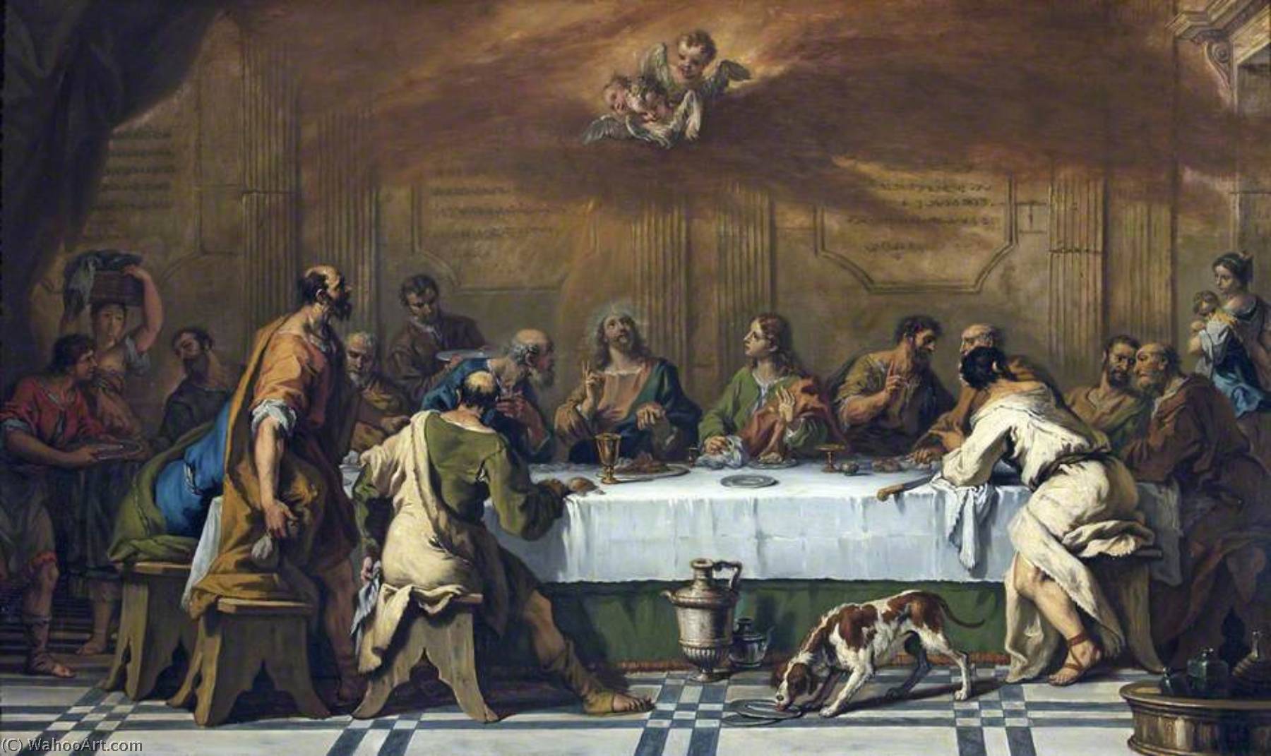 WikiOO.org - Enciclopédia das Belas Artes - Pintura, Arte por Sebastiano Ricci - The Last Supper