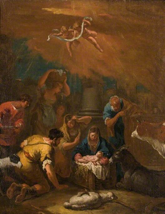 WikiOO.org - Encyclopedia of Fine Arts - Festés, Grafika Sebastiano Ricci - The Nativity