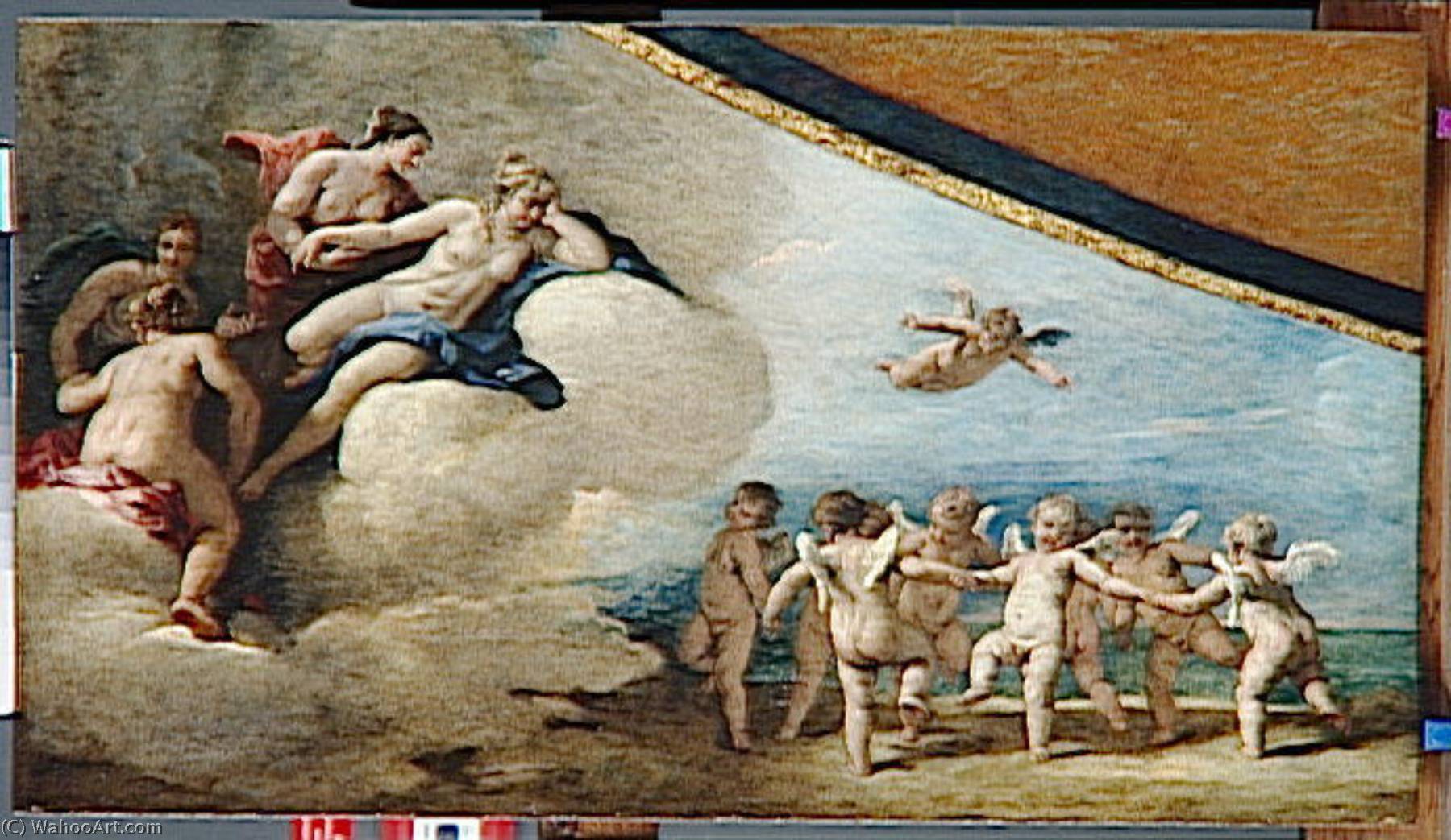 Wikioo.org - สารานุกรมวิจิตรศิลป์ - จิตรกรรม Sebastiano Ricci - VENUS ENTOUREE DE NYMPHES CONTEMPLANT UNE RONDE DE CUPIDONS