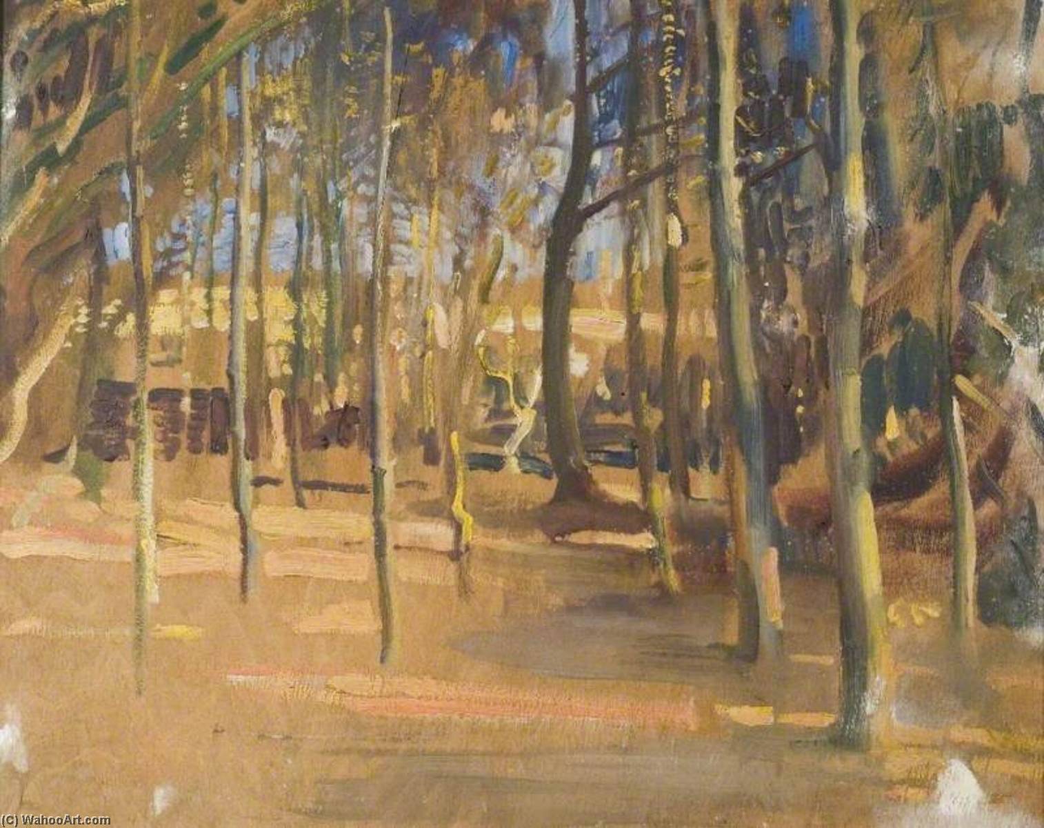 Wikioo.org - The Encyclopedia of Fine Arts - Painting, Artwork by Alfred James Munnings - Study of a Wood (recto)