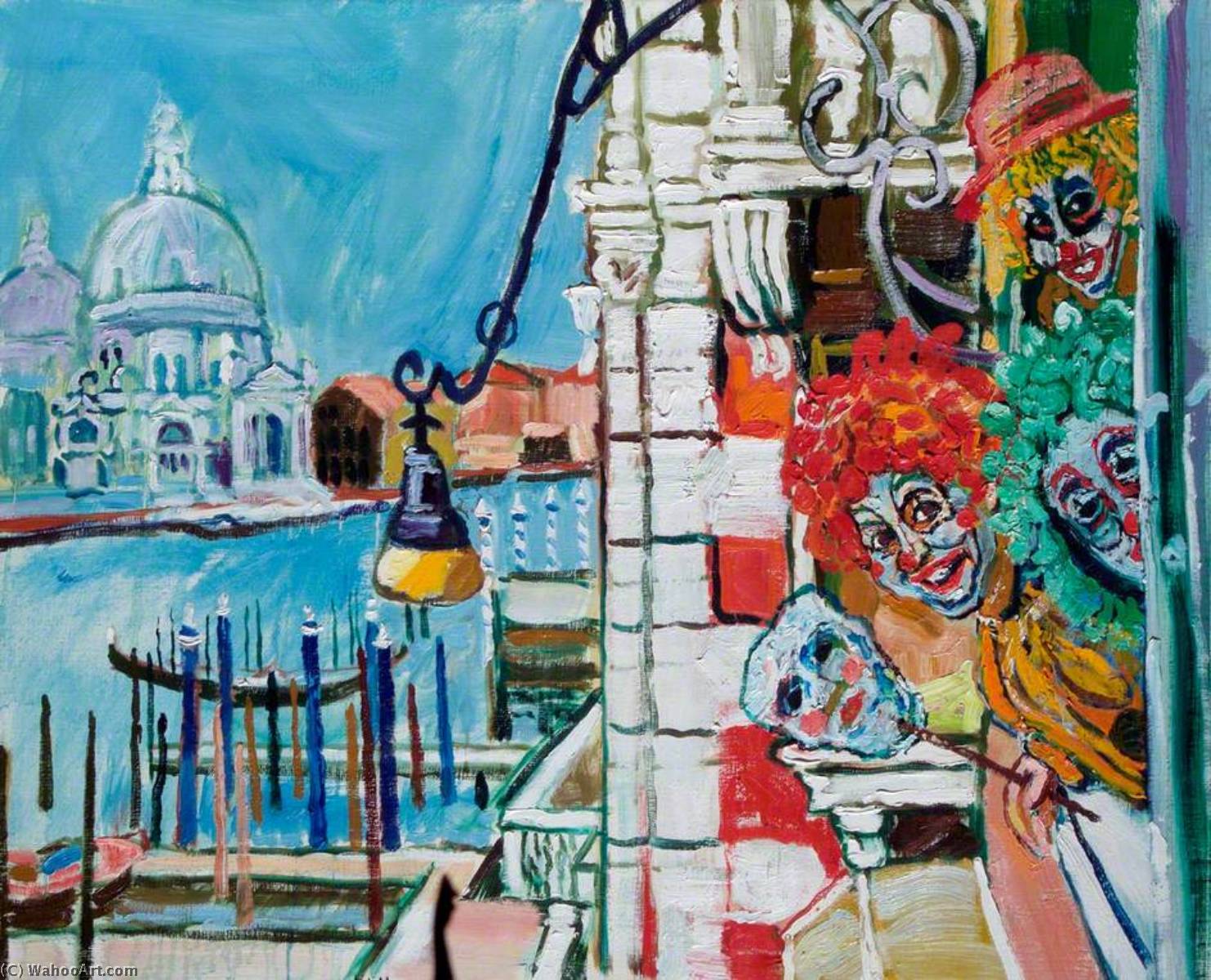 Wikioo.org - The Encyclopedia of Fine Arts - Painting, Artwork by John Randall Bratby - Venice Carnival