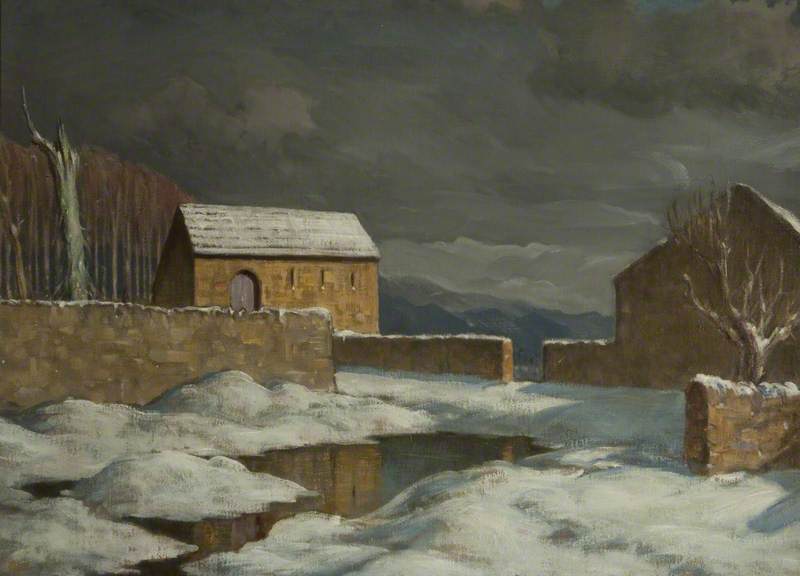 WikiOO.org - Енциклопедия за изящни изкуства - Живопис, Произведения на изкуството Charles John Holmes - Farmyard, Winter