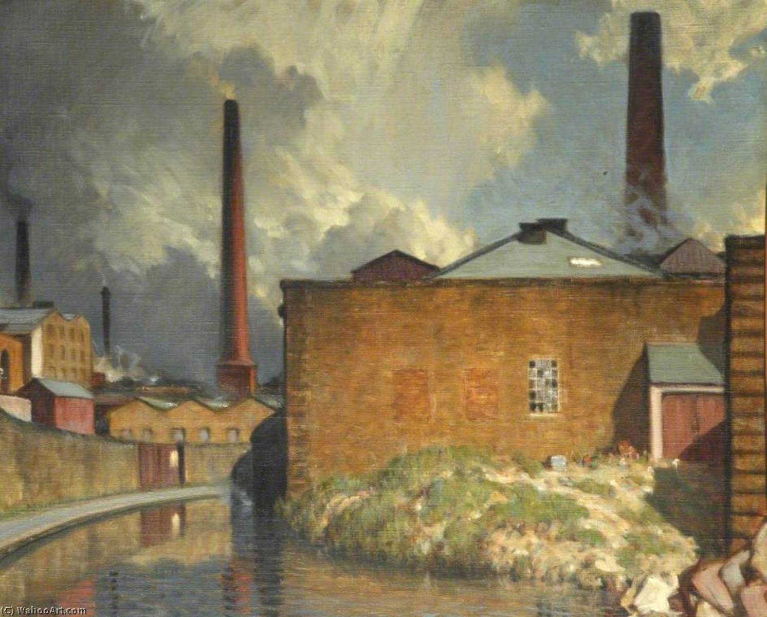 Wikioo.org - The Encyclopedia of Fine Arts - Painting, Artwork by Charles John Holmes - The Yellow Wall, Blackburn