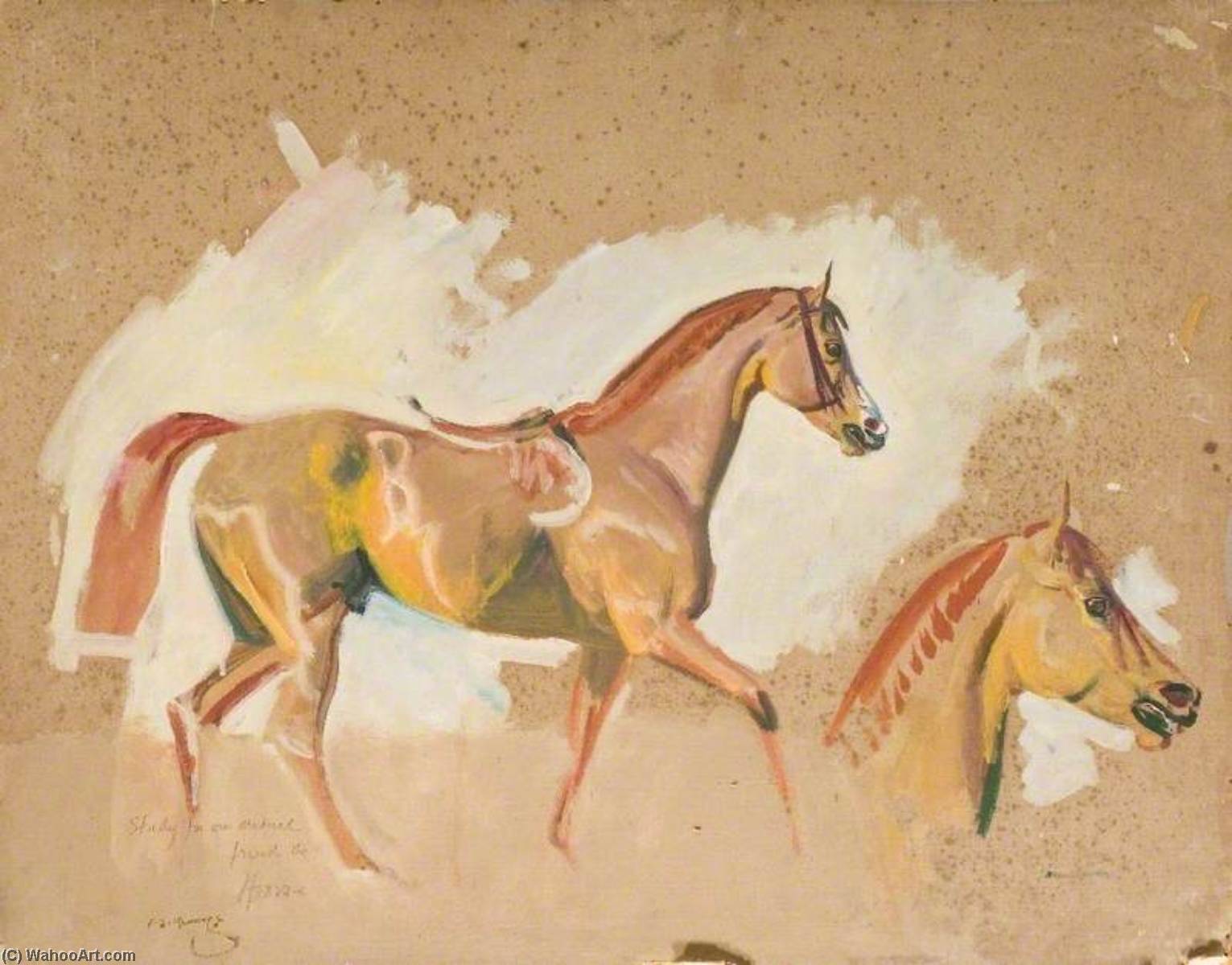 WikiOO.org - Енциклопедія образотворчого мистецтва - Живопис, Картини
 Alfred James Munnings - 'Rufus', a Study for 'Our Mutual Friend the Horse'