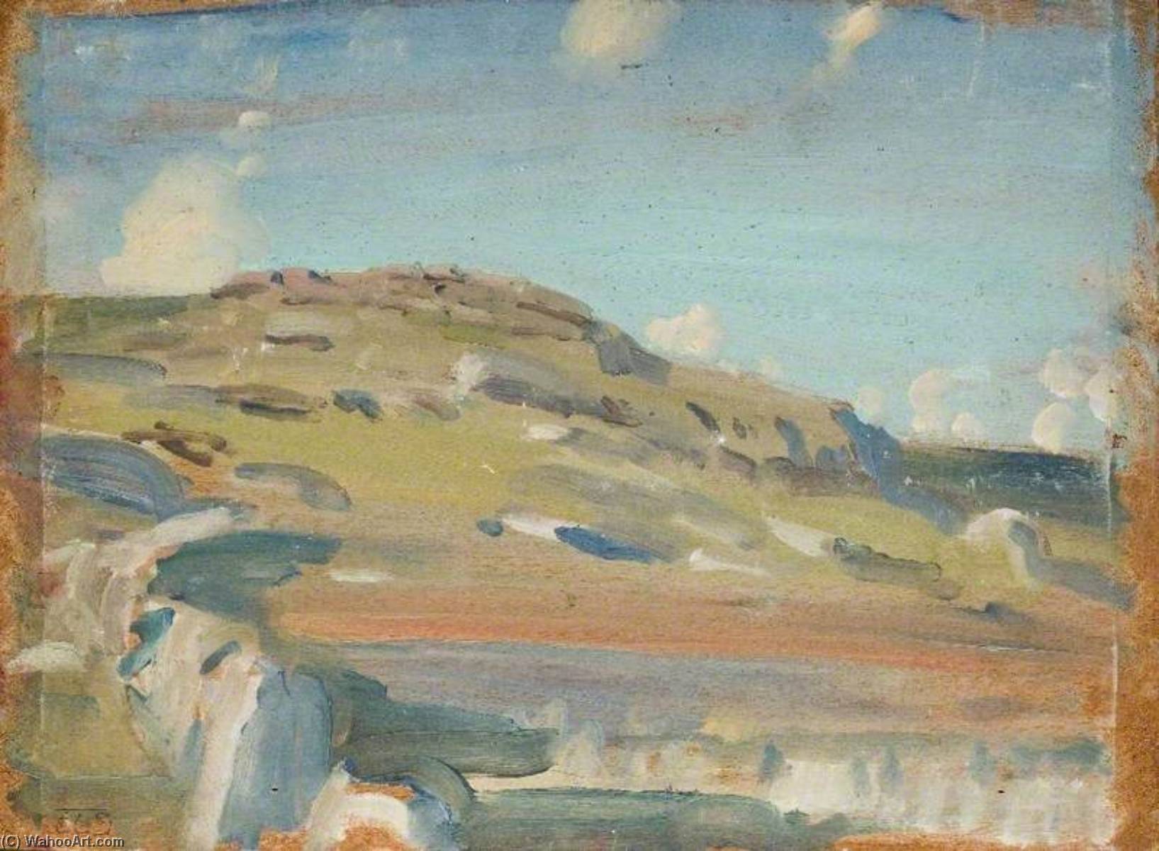 Wikioo.org - The Encyclopedia of Fine Arts - Painting, Artwork by Alfred James Munnings - An Exmoor Landscape (recto)
