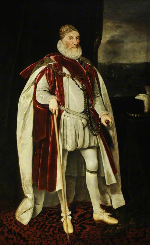 Wikioo.org - The Encyclopedia of Fine Arts - Painting, Artwork by Daniel I Mijtens - Charles Howard (1536–1624), 2nd Lord Howard of Effingham and 1st Earl of Nottingham