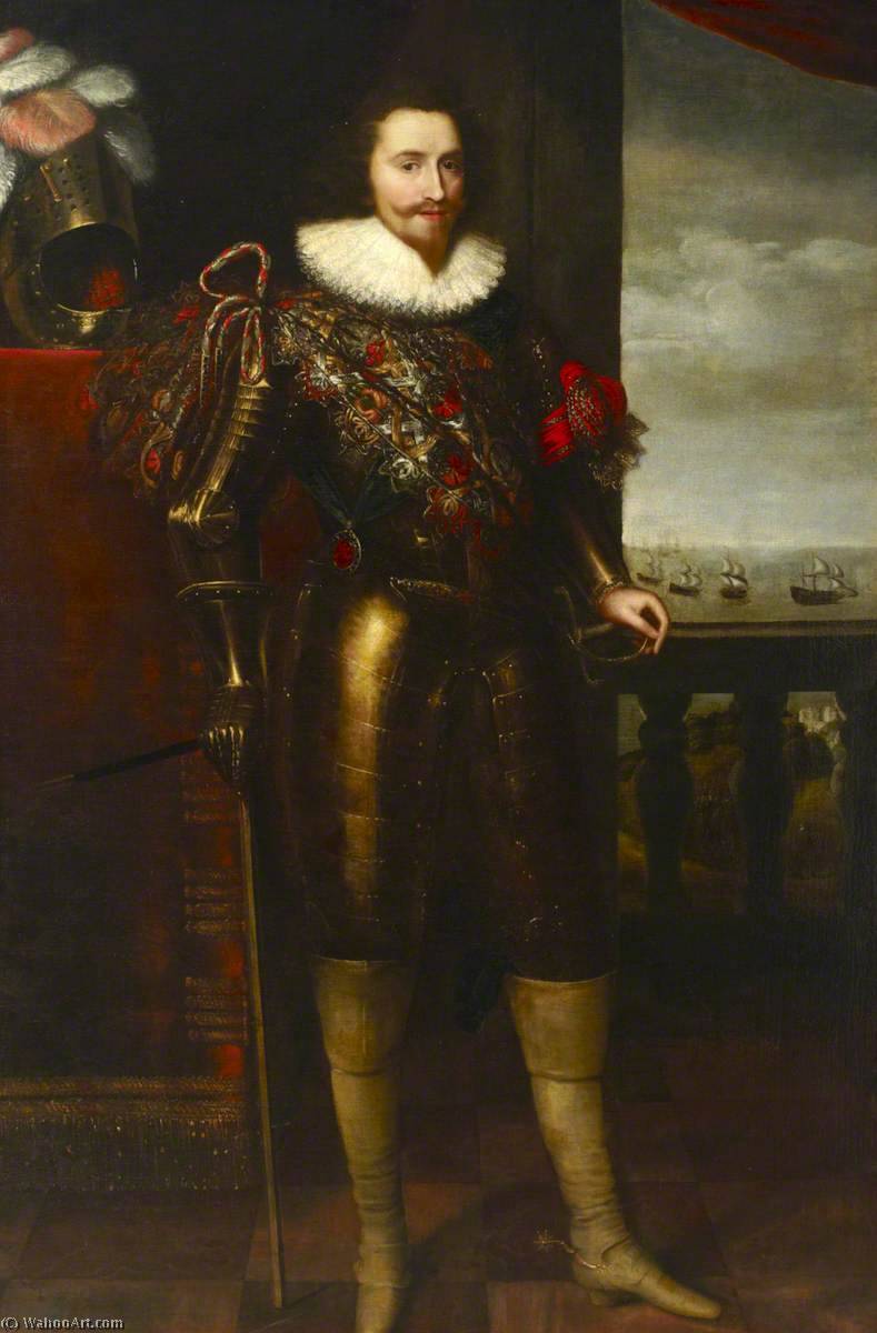 WikiOO.org - Encyclopedia of Fine Arts - Maleri, Artwork Daniel I Mijtens - George Villiers (1592–1628), 1st Duke of Buckingham