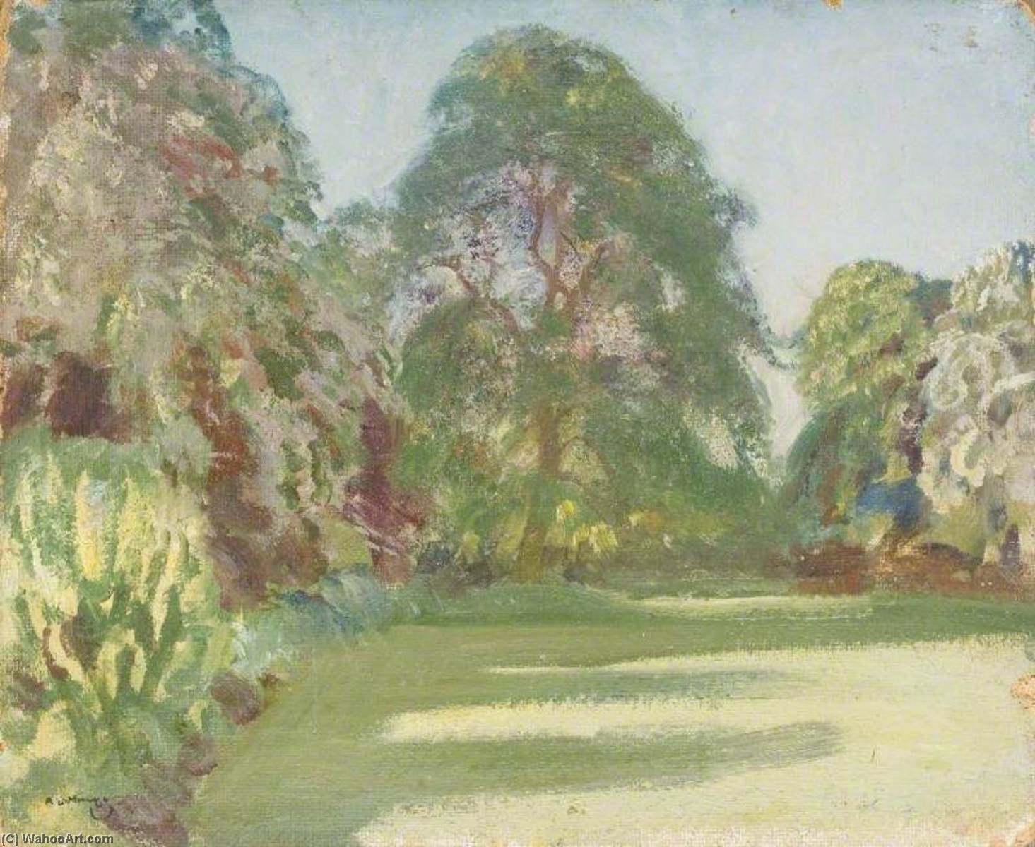 Wikioo.org - The Encyclopedia of Fine Arts - Painting, Artwork by Alfred James Munnings - Gardens, Dedham
