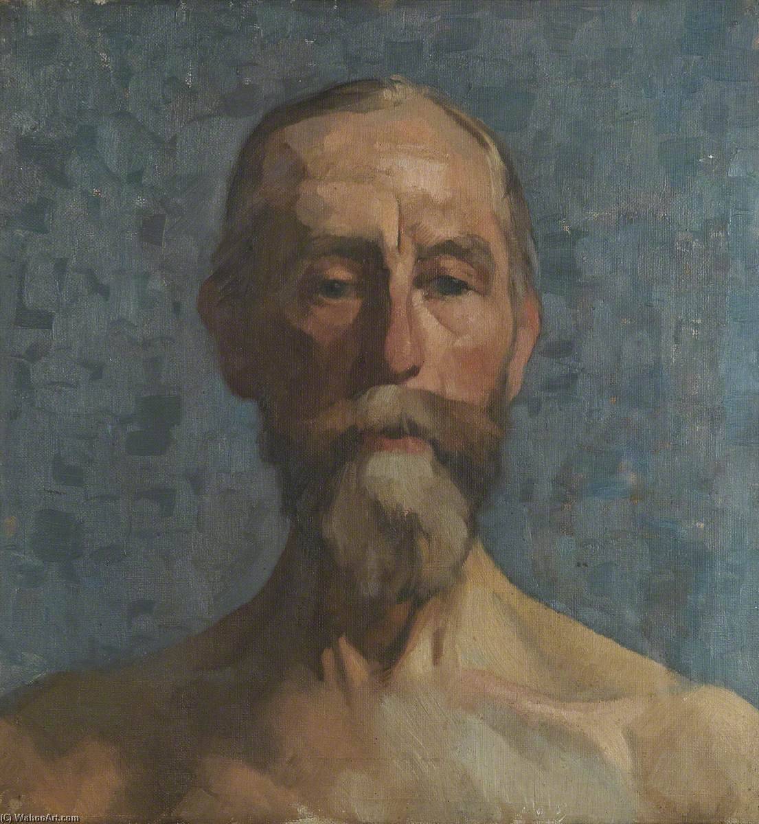 Wikioo.org - The Encyclopedia of Fine Arts - Painting, Artwork by William George Gillies - Head and Shoulders of a Bearded Man