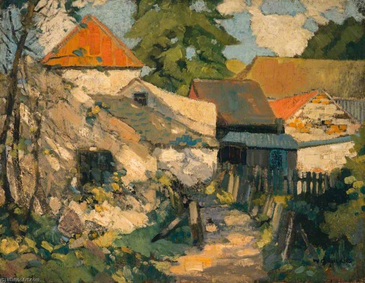 Wikioo.org - The Encyclopedia of Fine Arts - Painting, Artwork by William George Gillies - Sunshine, Cramond