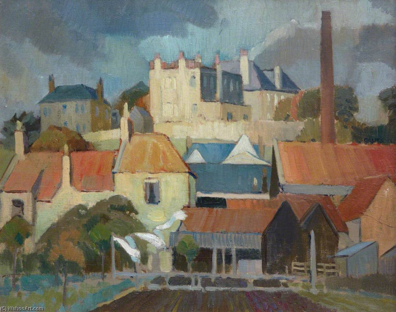 Wikioo.org - The Encyclopedia of Fine Arts - Painting, Artwork by William George Gillies - Red Roofs