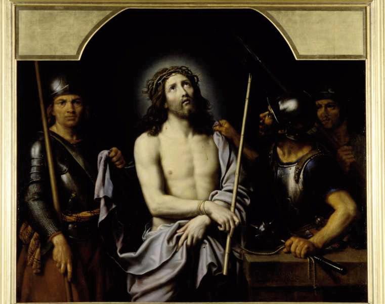 WikiOO.org - Encyclopedia of Fine Arts - Maľba, Artwork Pierre Mignard - Le Christ entre les soldats (titre moderne) Ecce Homo (titre ancien)