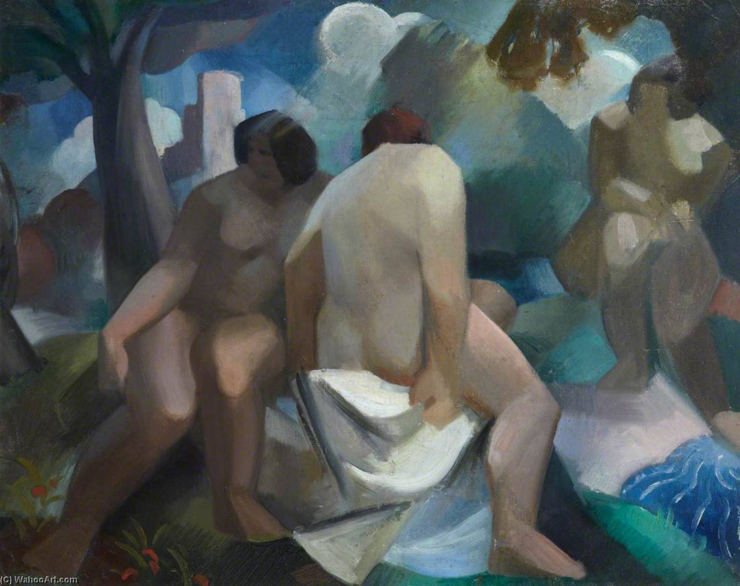 Wikioo.org - The Encyclopedia of Fine Arts - Painting, Artwork by William George Gillies - Bathers
