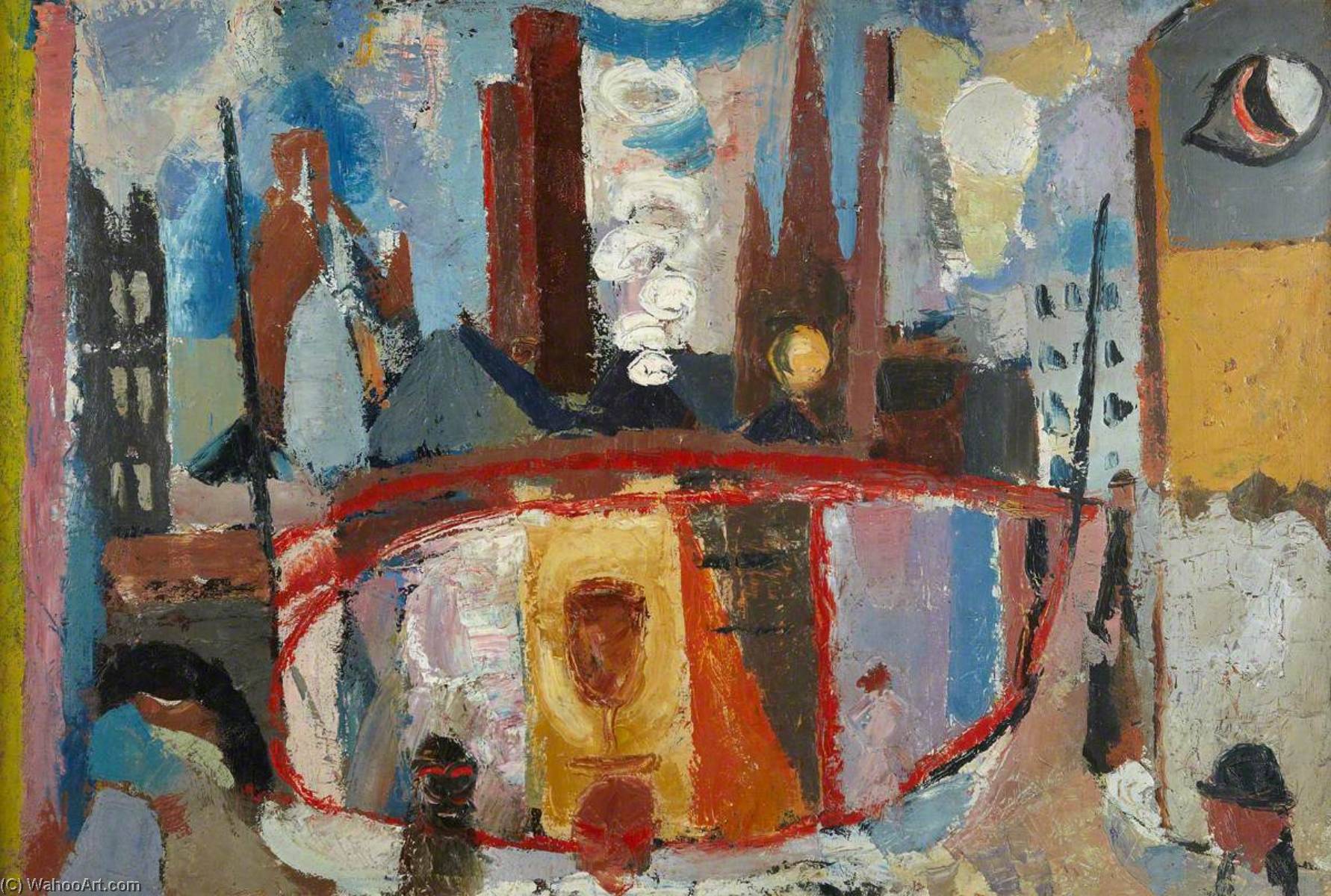 Wikioo.org - The Encyclopedia of Fine Arts - Painting, Artwork by William George Gillies - Edinburgh Abstract