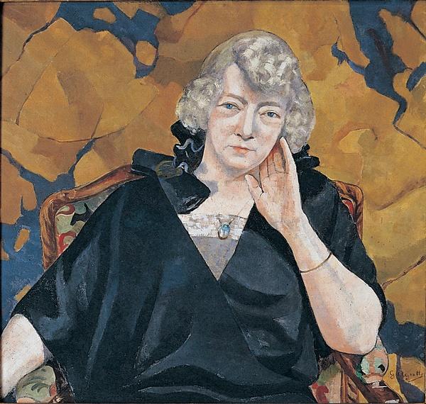 Wikioo.org – L'Encyclopédie des Beaux Arts - Peinture, Oeuvre de Georgette Agutte - Portrait de femme Portrait de Madame Branting ( Titre attribué )