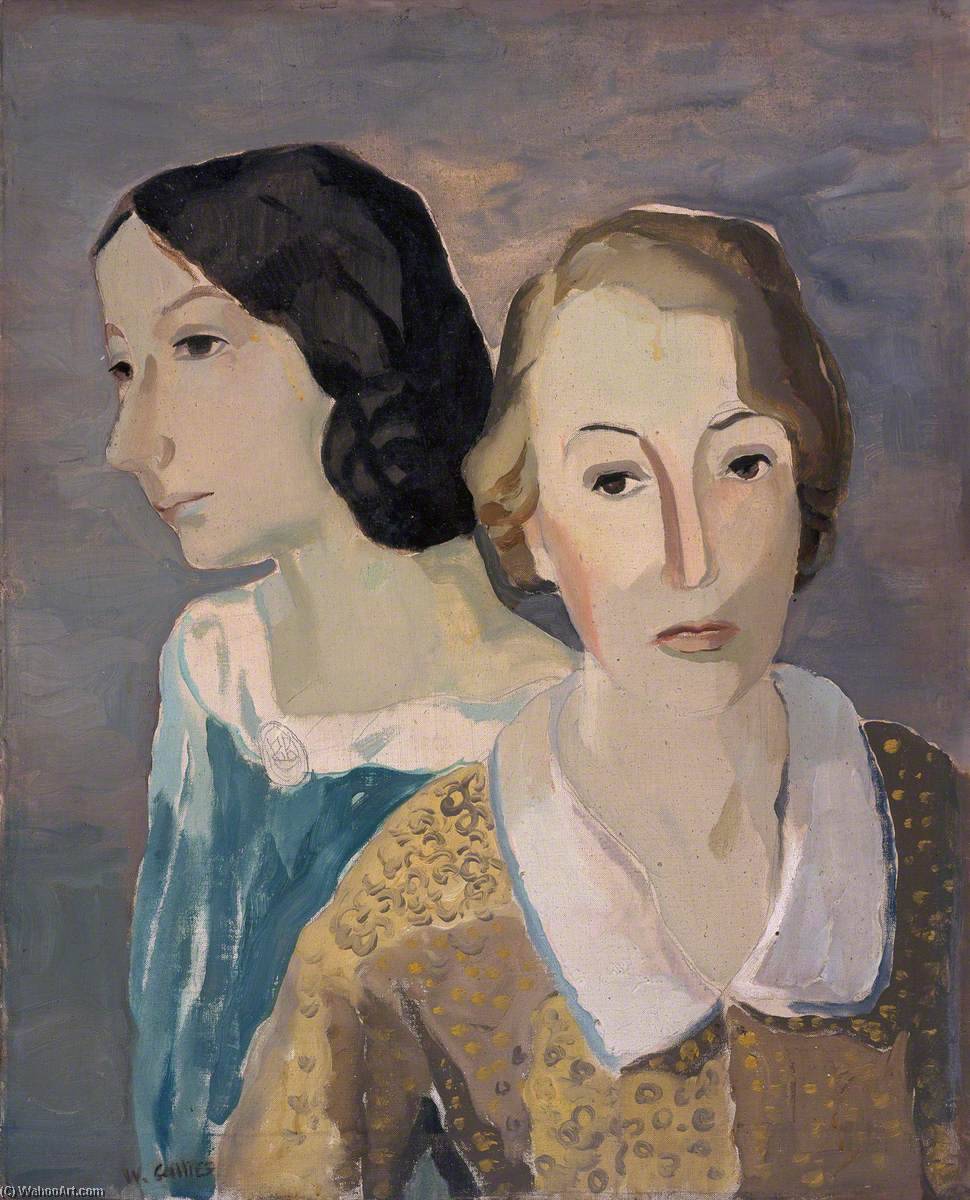 Wikioo.org - The Encyclopedia of Fine Arts - Painting, Artwork by William George Gillies - Sisters Emma and Janet