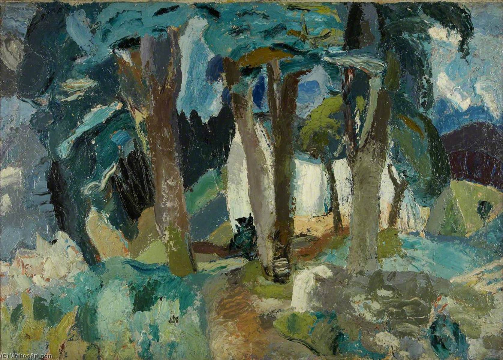 Wikioo.org - The Encyclopedia of Fine Arts - Painting, Artwork by William George Gillies - Landscape, Longniddry