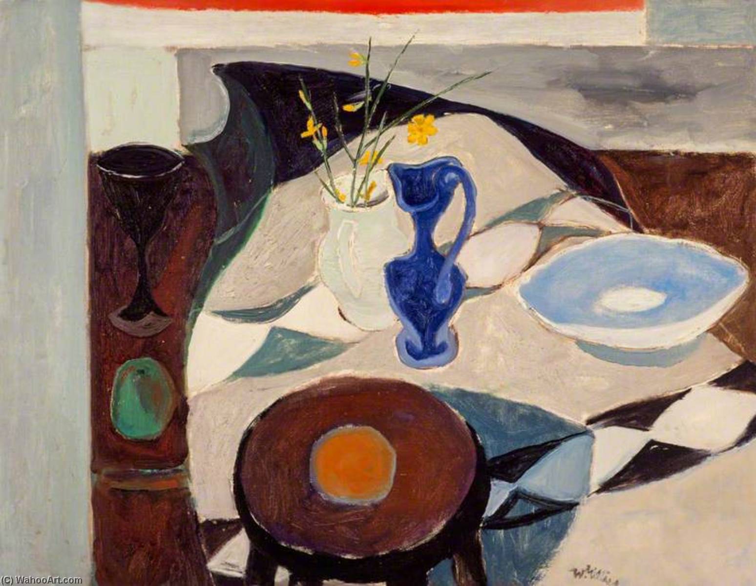 Wikioo.org - The Encyclopedia of Fine Arts - Painting, Artwork by William George Gillies - The Blue Jug