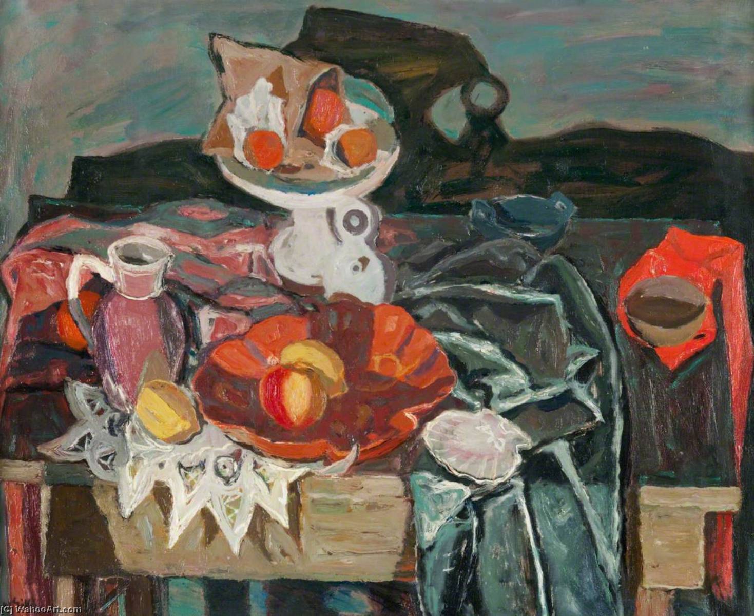 Wikioo.org - The Encyclopedia of Fine Arts - Painting, Artwork by William George Gillies - Still Life, Doyley
