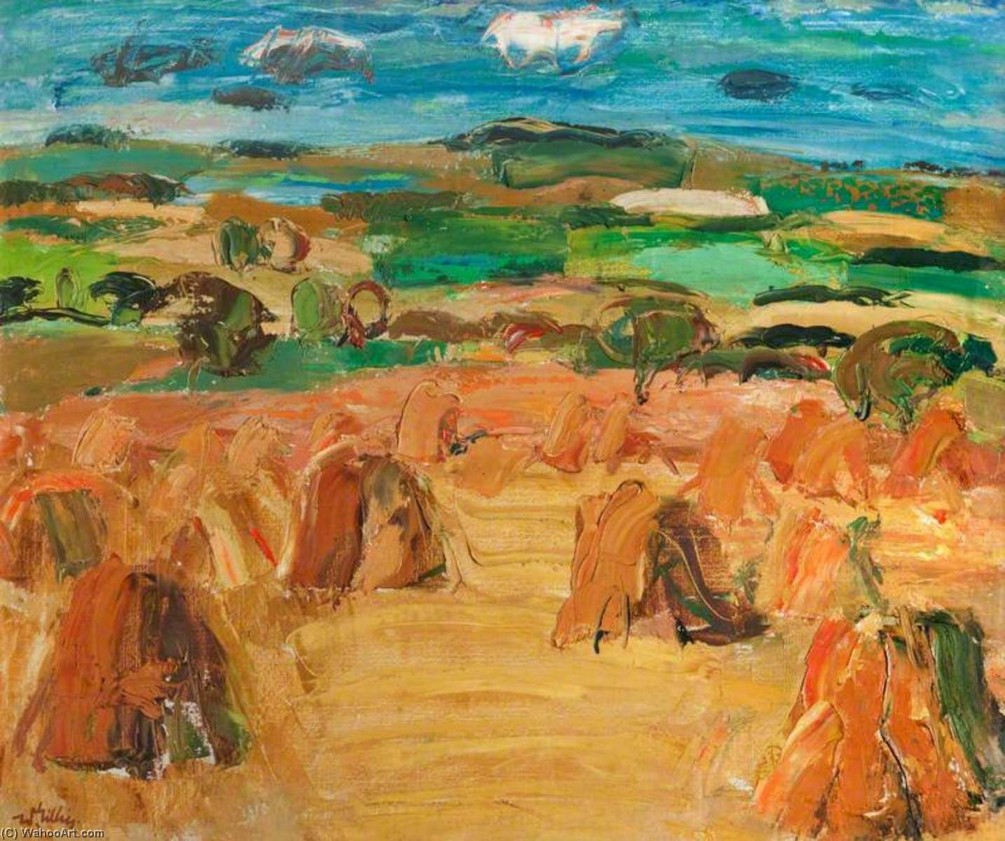 Wikioo.org - The Encyclopedia of Fine Arts - Painting, Artwork by William George Gillies - Harvest Field
