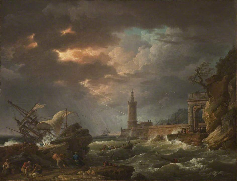 Wikioo.org - The Encyclopedia of Fine Arts - Painting, Artwork by Claude Joseph Vernet - The Tempest (Storm off the Coast)