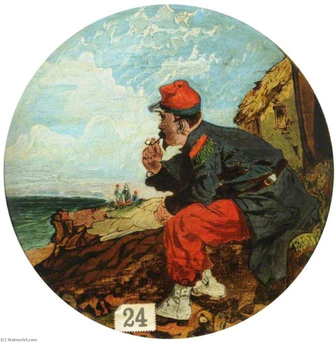 WikiOO.org - Енциклопедія образотворчого мистецтва - Живопис, Картини
 Claude Joseph Vernet - A French Soldier