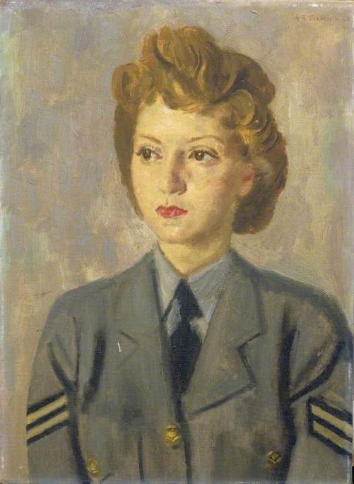 WikiOO.org - Εγκυκλοπαίδεια Καλών Τεχνών - Ζωγραφική, έργα τέχνης Alfred Reginald Thomson - Corporal Lilian Levy, Women's Auxiliary Air Force