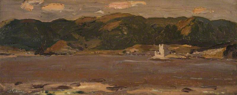 Wikioo.org - The Encyclopedia of Fine Arts - Painting, Artwork by William George Gillies - Eilean Donan Castle, Loch Duich