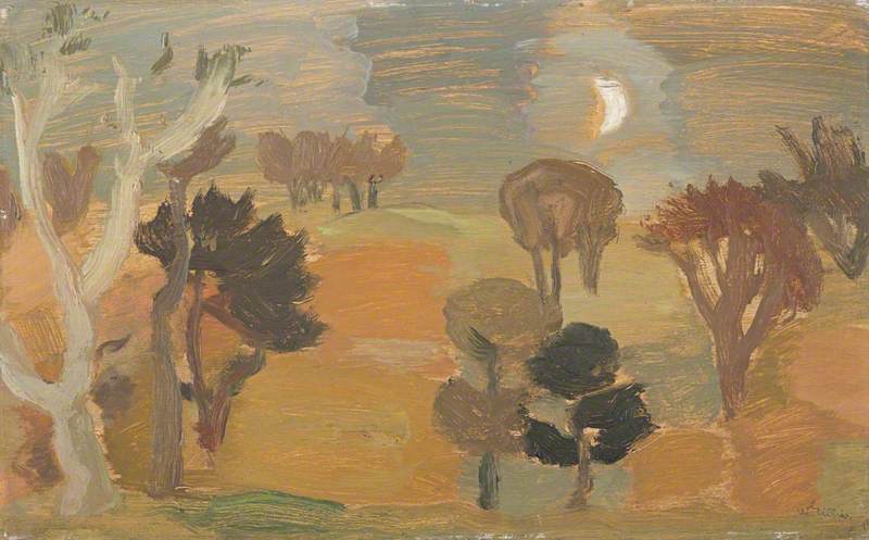 Wikioo.org - The Encyclopedia of Fine Arts - Painting, Artwork by William George Gillies - Border Landscape