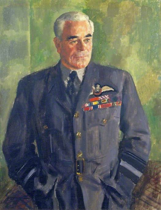 Wikioo.org - The Encyclopedia of Fine Arts - Painting, Artwork by Alfred Reginald Thomson - Air Vice Marshal Richard E. Saul, CB, DFC