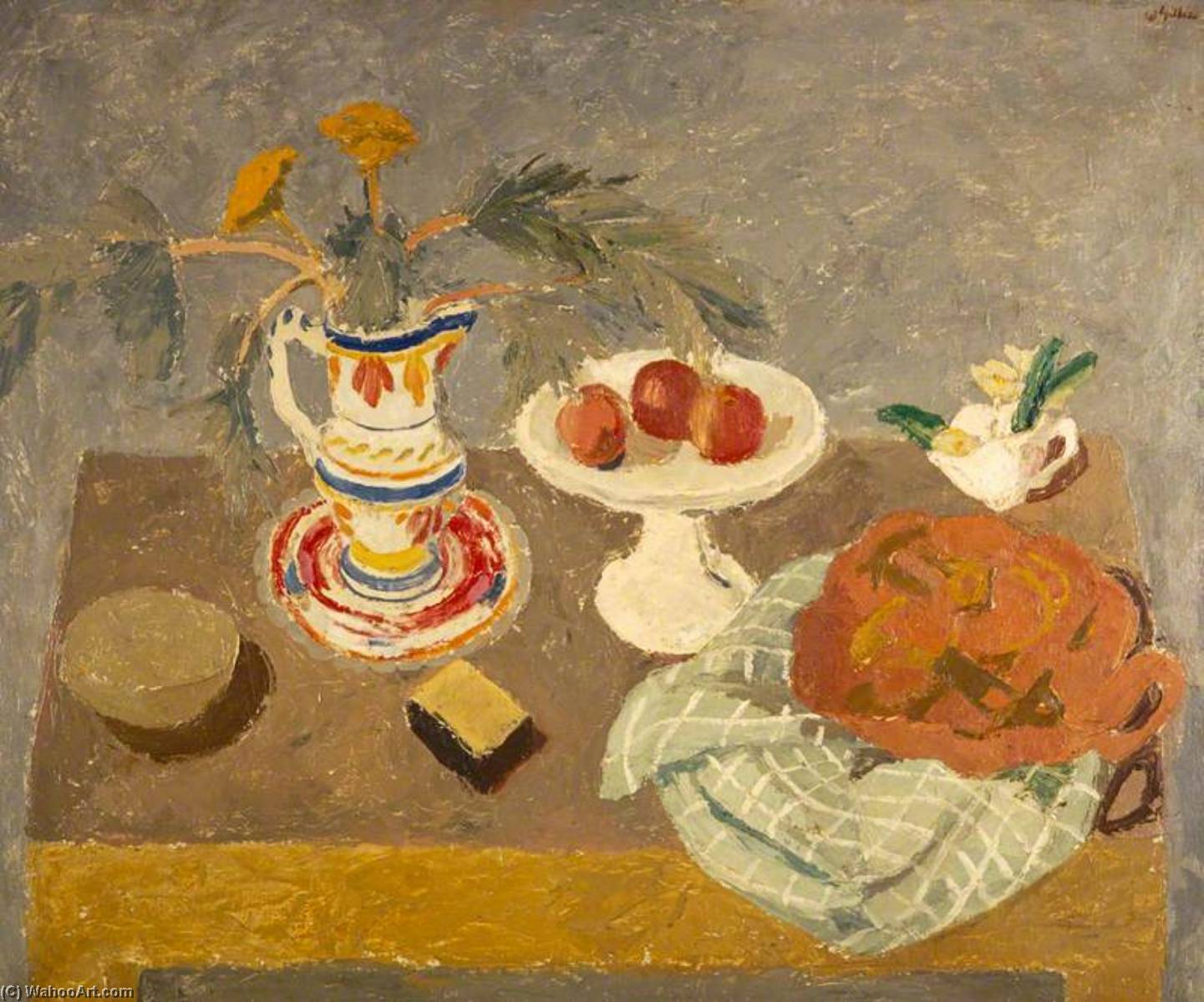 Wikioo.org - The Encyclopedia of Fine Arts - Painting, Artwork by William George Gillies - Still Life, Breton Pot