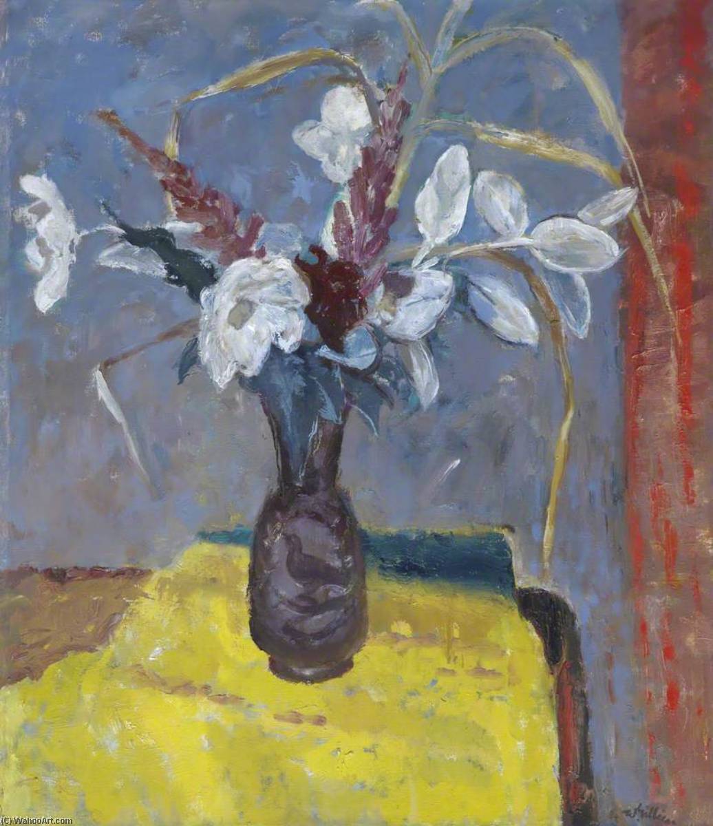 Wikioo.org - The Encyclopedia of Fine Arts - Painting, Artwork by William George Gillies - Still Life with Flowers in a Vase