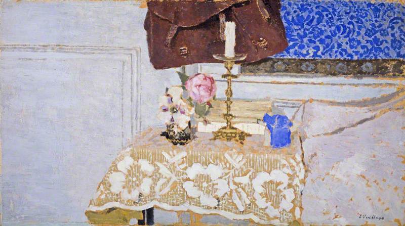 Wikioo.org - The Encyclopedia of Fine Arts - Painting, Artwork by Jean Edouard Vuillard - Nature morte au bougeoir (The Candlestick)