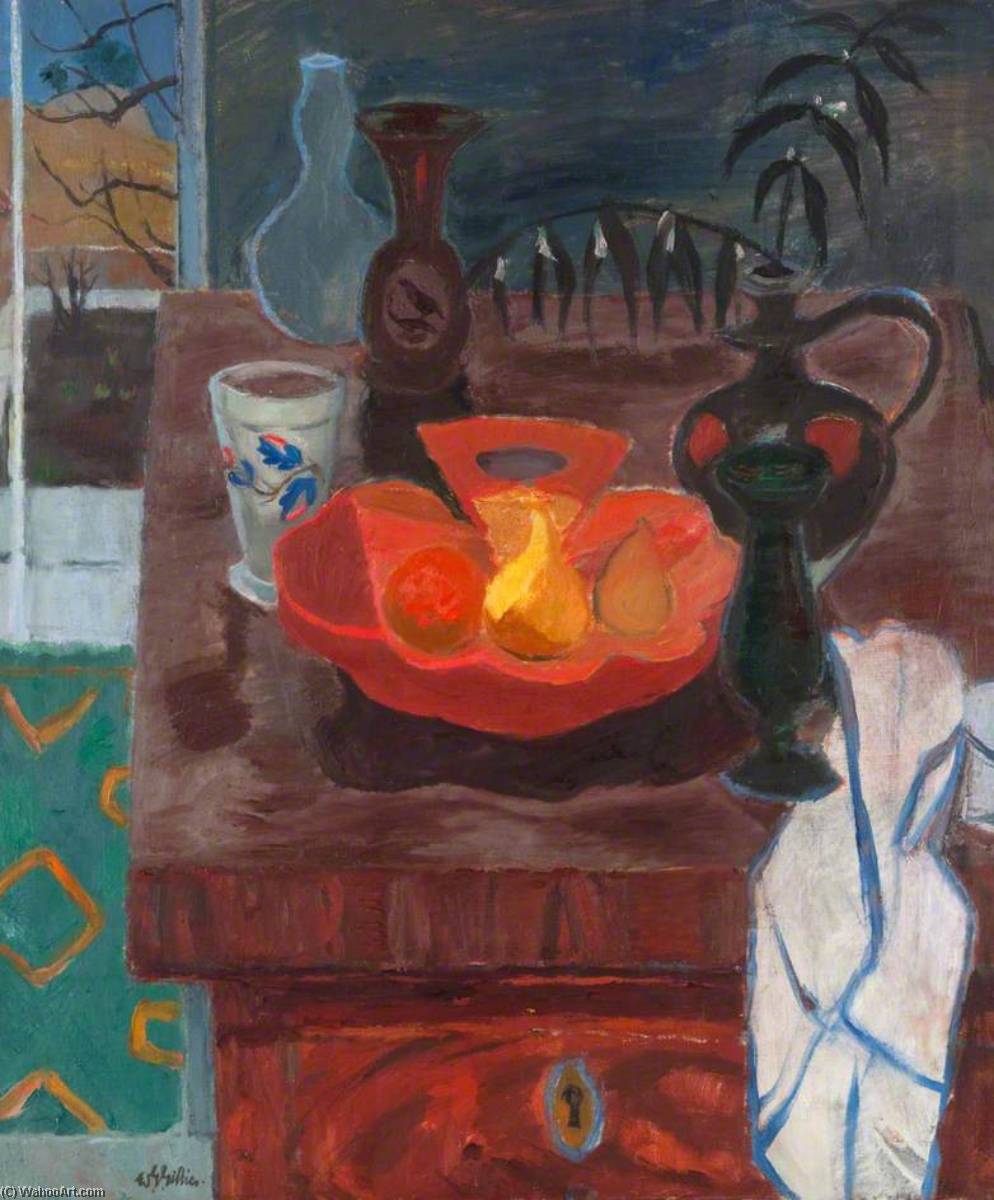 Wikioo.org - The Encyclopedia of Fine Arts - Painting, Artwork by William George Gillies - Interior, Winter