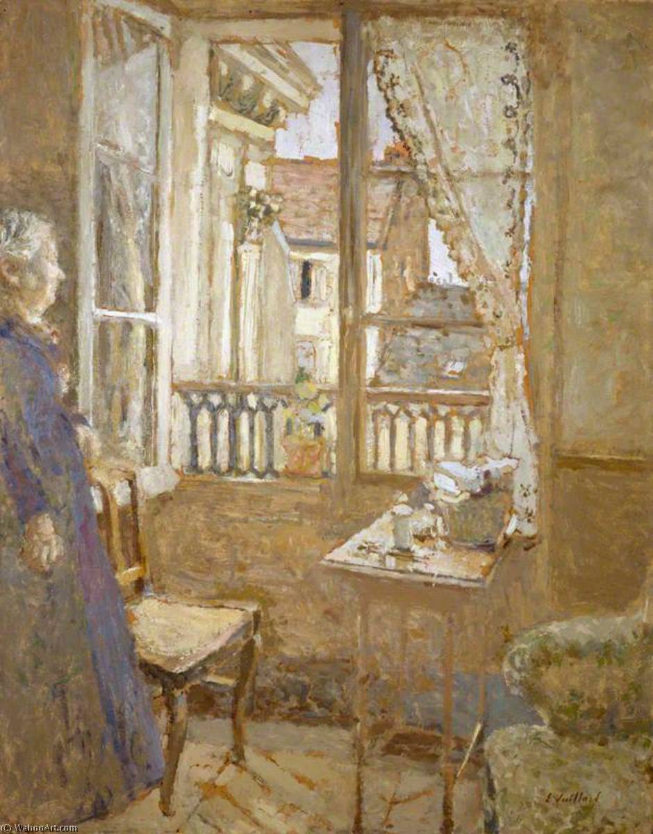 WikiOO.org - Encyclopedia of Fine Arts - Maleri, Artwork Jean Edouard Vuillard - La fenêtre ouverte (The Open Window)
